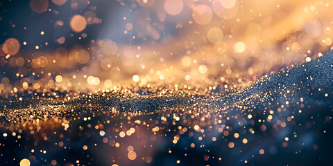 Wall Mural - Abstract glowing background with bokeh lights
