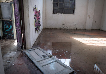 Canvas Print - old abandoned factory