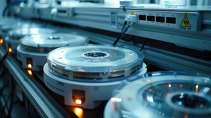 Fototapete - A portable hard drive shredding machines. Generative AI.