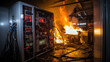 ©  Mohammad Xte - Industrial Electrical panel on fire