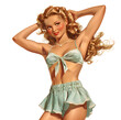 Girl Illustration in pin-up style