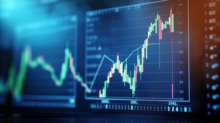 Financial data on a monitor as Finance data concept