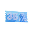 35 Percent Off 3D Icon Illustratrion