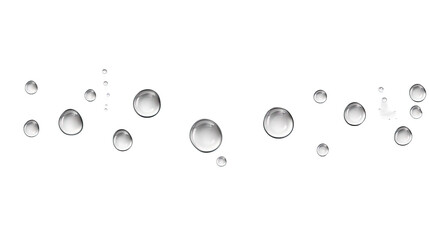 Water drops rain droplets rainy fog drop fizz separate on white or transparent background