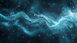 3D rendering of abstract digital particles. Futuristic wave with depth of field and bokeh.