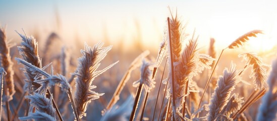 Canvas Print - Golden Harvest: Majestic Field of Wheat Glowing in the Warmth of a Sunset