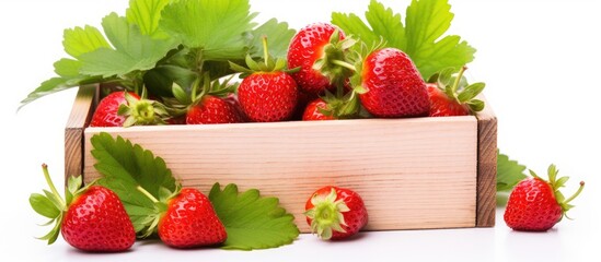 Poster - Vibrant Strawberry Pattern with Fresh Juicy Red Berries on Blue Background