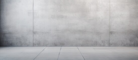 Poster - Minimalist White Room with Elegant White Chair on Gray Floor