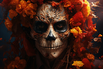 Wall Mural - Day of the dead, Dia de los muertos character.