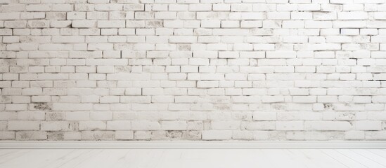 Wall Mural - Diverse White Brick Wall Background with Vintage Aesthetic and Textured Surface for Design Projects