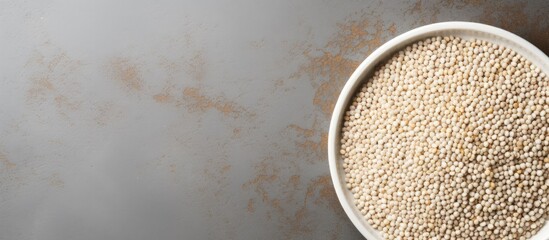 Sticker - Organic White Beans: Nutritious Ingredient in a Rustic Bowl on Neutral Background