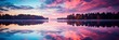 Tranquil and captivating panoramic sunset sky displaying a myriad of calming colors