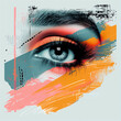Eye of God. Grunge abstract background. Vector illustration.