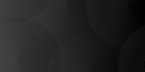 Abstract background with lines. Technology black background business geometrical spiral pattern. Abstract pattern metal round geometric background.