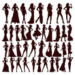 © AinStory - collection of woman singer silhouettes in different poses