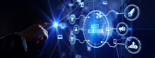 Asset allocation concept.Business, Technology, Internet and network concept.