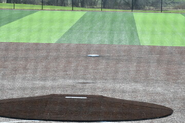 Wall Mural - Artificial Turf on a Baseball Field