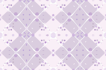 Wall Mural - Grape and Diamond Lattice Textile, Light and dark purple with white ,seamless repeating pattern.