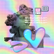 © LanaSham - Distorted melting vaporwave collage with marble sculpture in , Apollo Belvedere bust and fluid forms. Holographic retrowave style poster concept, postmodern aesthetics of 80's-90's. Vector