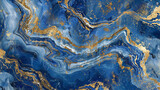 Fototapeta  - Marmur złoty z niebieskim - Generative AI	
