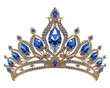 Crown with blue diamonds.Ai generated image..