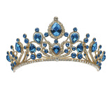 Fototapeta Natura - Crown with blue diamonds.Ai generated image.