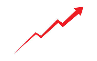 Wall Mural - Growth Trend Chart icon vector set. Profit graph illustration sign collection. up arrow symbol or logo.