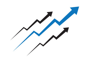 Wall Mural - Growth Trend Chart icon vector set. Profit graph illustration sign collection. up arrow symbol or logo.