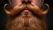 Close up of man s styled mustache and beard showcasing modern grooming techniques