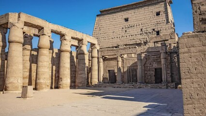 Wall Mural - Luxor Temple in Luxor, ancient Thebes, Egypt. Luxor Temple is a large Ancient Egyptian temple complex located on the east bank of the Nile River and was constructed approximately 1400 BCE.