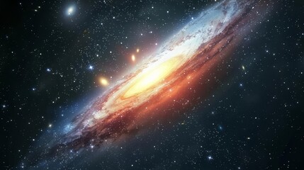 Wall Mural - abstract cosmic space background with stars, nebulae, and galaxies in deep universe