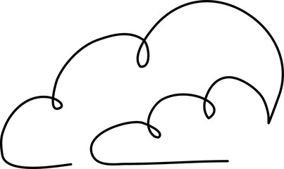 Wall Mural - Cloud icon in thin line style