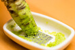 Japanese wasabi with grater for wasabi sauce
