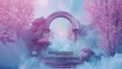 © PrusarooYakk - A whimsical portal to a magical book world surrounded by pastel hues