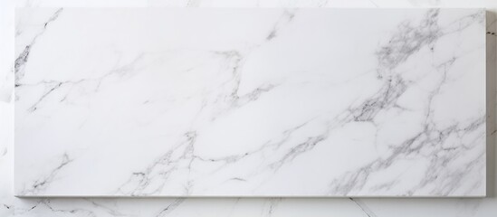 Wall Mural - White marble texture with natural pattern, blank marble board for product display or montage.