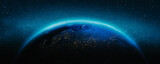 Fototapeta Kosmos - Planet Earth - North Europe night