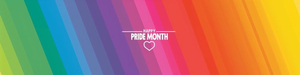 Pride Day themed rainbow gradient background with the text 