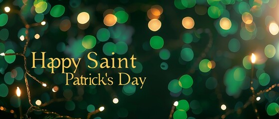 Happy Saint Patrick's day text lettering