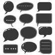 © NikahGeh - Silhouette Talk bubble speech or Dialogue balloon stickers black color only