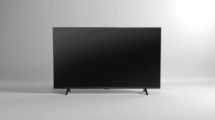 Wall Mural - mockup of a large modern black TV, png file of isolated cutout object with shadow