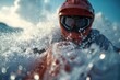 © Jelena - Person Wearing Red Helmet and Goggles in the Water