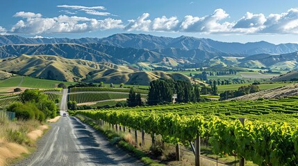 Scenic drive: queenstown to wanaka via crown range, capturing the majestic landscape of rocky mountains and serene grasslands