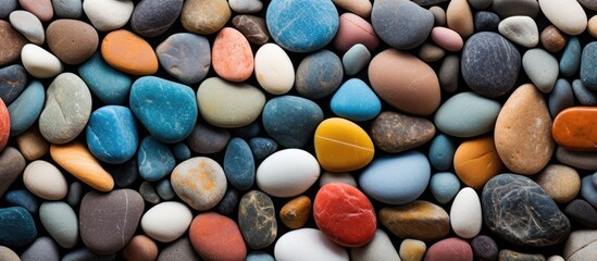 Aufkleber - Vibrant Colorful Pebbles Forming a Striking Wallpaper Mural Background