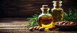 Gourmet Olive Oil Bottle and Bowl - Mediterranean Cuisine Ingredient Concept