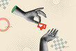© Cienpies Design - Positive feedback, social media heart symbol and hands in retro collage vector