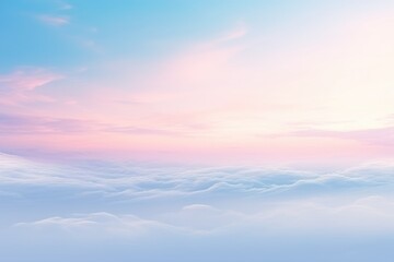 Wall Mural - a beautiful sunset with a plane flying above the clouds. perfect for travel or aviation concepts