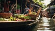 A boat filled with various types of fresh vegetables, perfect for food or healthy lifestyle concepts