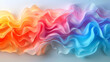 Rainbow colored wavy abstract shape