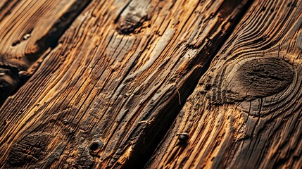 Wall Mural - Woody Texture: An Image Capturing the Rough and Grainy Surface of Wood.
