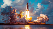 Galactic Blastoff: Captivating Images Of Space Rocket Launch Ignition